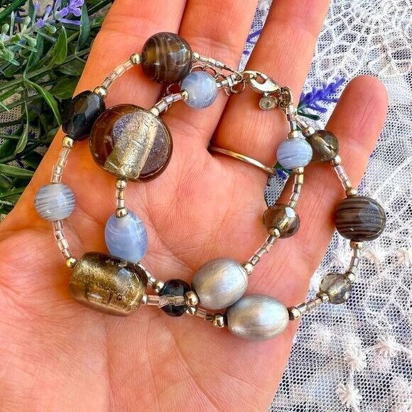 Vintage 90's Premier Designs Art Glass Bracelet - Picture 5 of 10